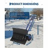 COZONY Heavy Duty Snow Shovel with Wheels, Metal Snow Pusher with Angled Blade & Adjustable Handle for Driveway, Sidewalk, Pavement & Doorway - 2 of 4