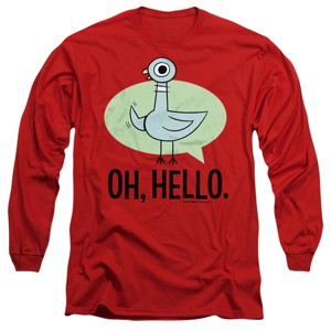 Men’s The Pigeon Oh Hello Long Sleeve T-Shirt - 1 of 4
