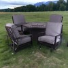 Courtyard Casual Santorini 5 pc Motion Firepit Seating Group  Includes:  One 48" Round Firepit and four Motion Club Chairs - 2 of 2