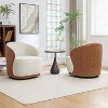 SEYNAR Modern Velvet and PU Leather 360 Degree Swivel Accent Chair Set of 2 - 2 of 4