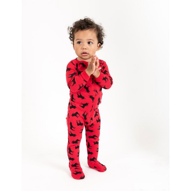 Leveret Footed Cotton Christmas Pajamas, 2 of 5
