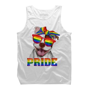 Adult Design By Humans Pit Bull Rainbow Pride Dog By Luckyst Tank Top - 1 of 2