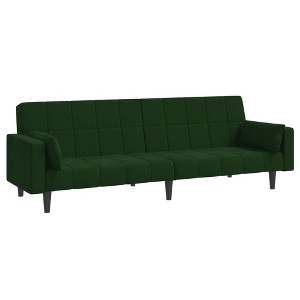 vidaXL Sofa Bed Dark Green Velvet Two-seater - 1 of 4
