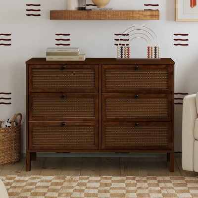 eLite Margot 6-Drawer Dresser Walnut