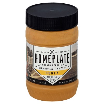 Home Plate Peanut Butter Honey - Case of 6 - 16 oz