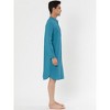 Lars Amadeus Men's Loose Fit Banded Collar Henley Nightgown - 4 of 4