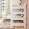 Max & Lily Solid Wood Modern Farmhouse Bunk Bed, L-Shaped Twin over Twin Bed Frame For Kids - 4 of 4