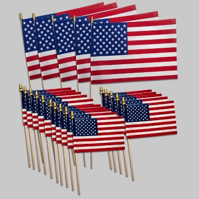 Valley Forge Flag 5ct Large American Flags with 15ct Small Flags