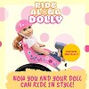 Pink Bike Helmet for 18" Dolls, Compatible w American Girl Dolls- Doll Bicycle Helmet w Decorative Decal Stickers, Great Spring Bicycle Accessory! - 2 of 4