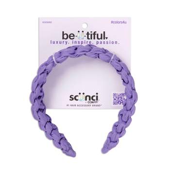 scünci be-ü-tiful Fabric Wrapped Laced Headband - Purple