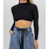 Women's UNDERBUST MOCK CROP - OLIVACEOUS - 3 of 4