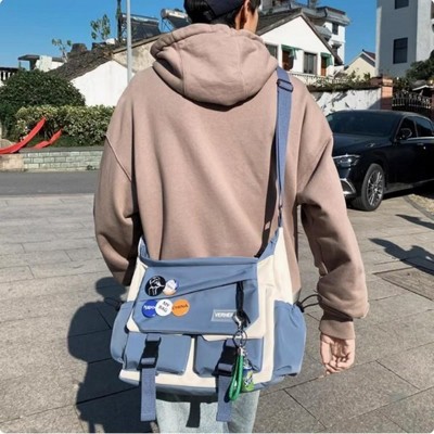 Paaaawaters Versatile Crossbody Messenger Bag Backpack Large Capacity Aesthetic Cute Casual Travel Daypacks