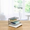 Spectrum Diversified Vintage Desktop Office File & Folder Organizer: Metal Utility Storage, Portable, Multicolored, 10.4" Height - 4 of 4