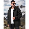 INSPIRE CHIC Men's Winter Warm Coat Fleece Lined Thicken Hooded Parka Jacket - 4 of 4