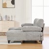 TIRAMISUBEST 103" U-Shaped Sectional Sofa with Double Chaise, Chenille Fabric & Storage Pockets - Large Living Room Couch with Pillows, Grey - 4 of 4