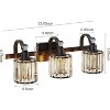 Crystal Bathroom Vanity Light， Modern Bathroom Vanity Light Fixtures Over Mirror Modern Crystal Vanity Lighting - 4 of 4