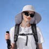 Anna-Kaci Women Ponytail Sun Hat Wide Brim Sun Hat with Flap Packable Adjustable Summer Beach Hat - 2 of 4