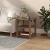 Taylor & Logan Willard Wood 3 Tier Modern Farmhouse End Table Brown: Square Shape, 75 lb Capacity, Wood Frame - 3 of 4