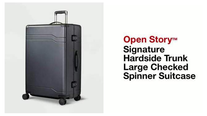 Signature Hardside Trunk Large Checked Spinner Suitcase - Open Story™, 2 of 9, play video