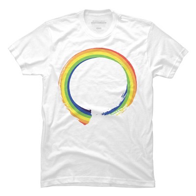 Adult Design By Humans Pride Rainbow Enso Symbol By RockNRawrl T-Shirt