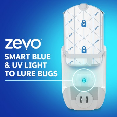 thumbnail image 2 of Zevo Indoor Flying Insect Trap Starter Kit, Mosquito Killer Lamp For Fruit Flies & Gnats, 1 Base + 1 Cartridge 2 of 4