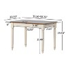 TiramisuBest CLEARWATER RECT SLD TOP Table with Dark Oak for Dining Tables - 4 of 4
