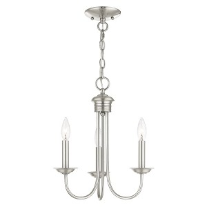 Livex Lighting Estate 3 - Light Chandelier in  Brushed Nickel - 1 of 1