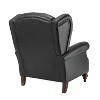Amanda 33" Wide Genuine Leather Wingback Armchair with Solid Tapered Wood Legs and Nailhead Trim| ARTFUL LIVING DESIGN - 4 of 4