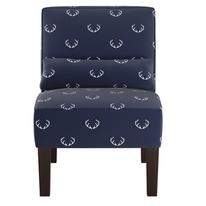 Armless Chair Antler Navy - Skyline Furniture, Antler Blue