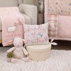 NoJo Farmhouse Chic Pink and White Stripe "Bundle of Sweetness" Decorative Throw Pillow with Knotted Ties - 4 of 4