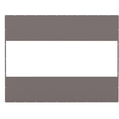 DOMETOUR Heavy Duty Outdoor Clear PVC Curtain, Waterproof & Tearproof, for Patios/Gazebos/Pergolas, Privacy Screen, 10'H x 13'W, Gray