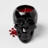 2 Wick 18oz Skull Shaped Filled Red Wax Candle Bourbon Casket - Threshold™ - 3 of 4
