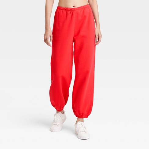 Women's Fleece Mid-Rise Cinched Jogger Sweatpants - JoyLab™ - image 1 of 3