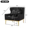 Modern Armchair Velvet Accent Chair Reading Chair Single Sofa Chair - ModernLuxe - 3 of 4