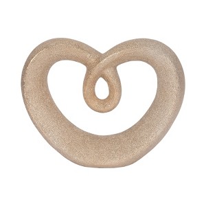 Abstract Heart Sculpture for Kitchen Decor or Table Display - Modern Decorations and Statues for Living Room, Shelf Styling, or Entryway Accent - 1 of 4