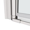 NicBex Shower Door  33.4" Wx72" H Pivoting Tub Shower Doors with 1/4" (6mm) Tempered Glass Door and 304 Stainless Steel Open Outside, Chrome - 3 of 4