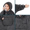 PAVILIA Wearable Blanket Sweatshirt Kids Boy Girl, Warm Cozy Giant Hoodie, Fleece Faux Shearling Oversized Sweater, Big Pocket - 2 of 4