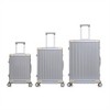 BEAFUP 3-Piece PC+Aluminum Frame Luggage Set with Password Lock - 20", 24", 28" Stylish Suitcases for Travel, Grey - 2 of 4