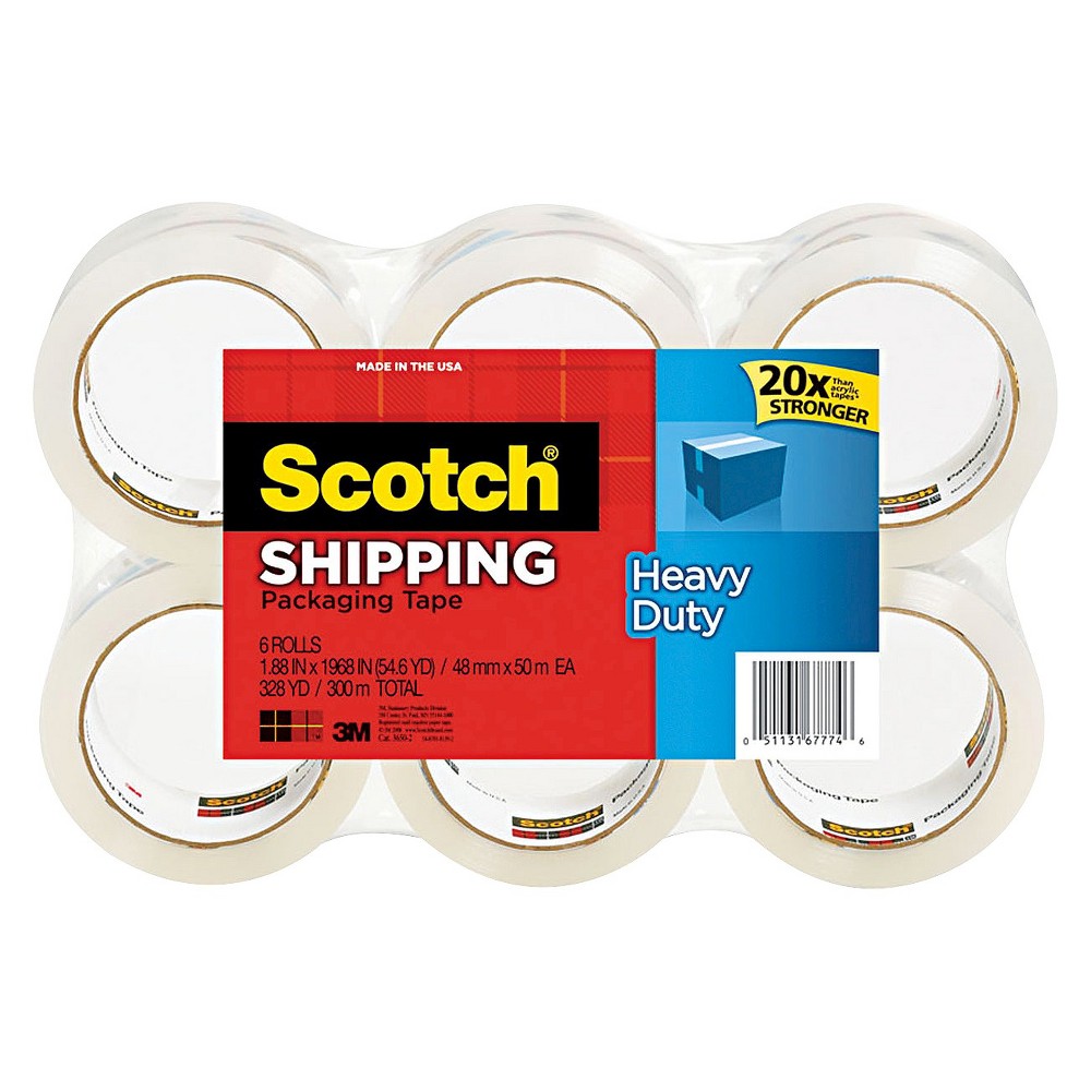 UPC 051131677746 product image for Scotch Heavy-Duty Tape Refills - White (6 Per Pack) | upcitemdb.com