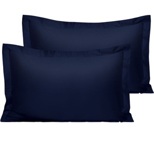 2 Pack 500 Thread Count Cotton Pillow Shams, Super Soft and Breathable Oxford Pillowcases - NTBAY - 1 of 4
