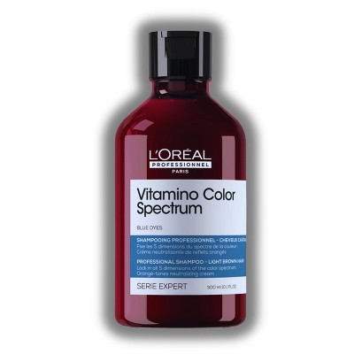 L'oreal Professional Paris Vitamino Color Spectrum Shampoo Light Brown Hair (10.1 oz) - For Ultra High Glass Shine, Strengthens & Rich Color