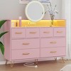 Modern 8-Drawer Dresser with RGB LED Lights, App-Controlled Wide Bedroom Chest, Power Outlets & USB Ports for Gaming, or Living Room - 2 of 4