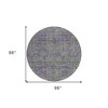 Fern Green And Purple Oriental Washable Indoor Outdoor Area Rug - 3 of 4