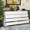 FUFU&GAGA White Large Floor Wood Dressers & Chest of Drawers - 4 of 4