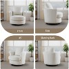GDFStudio Bertha Swivel Boucle Upholstered 32" Wood and Steel Chair - 4 of 4