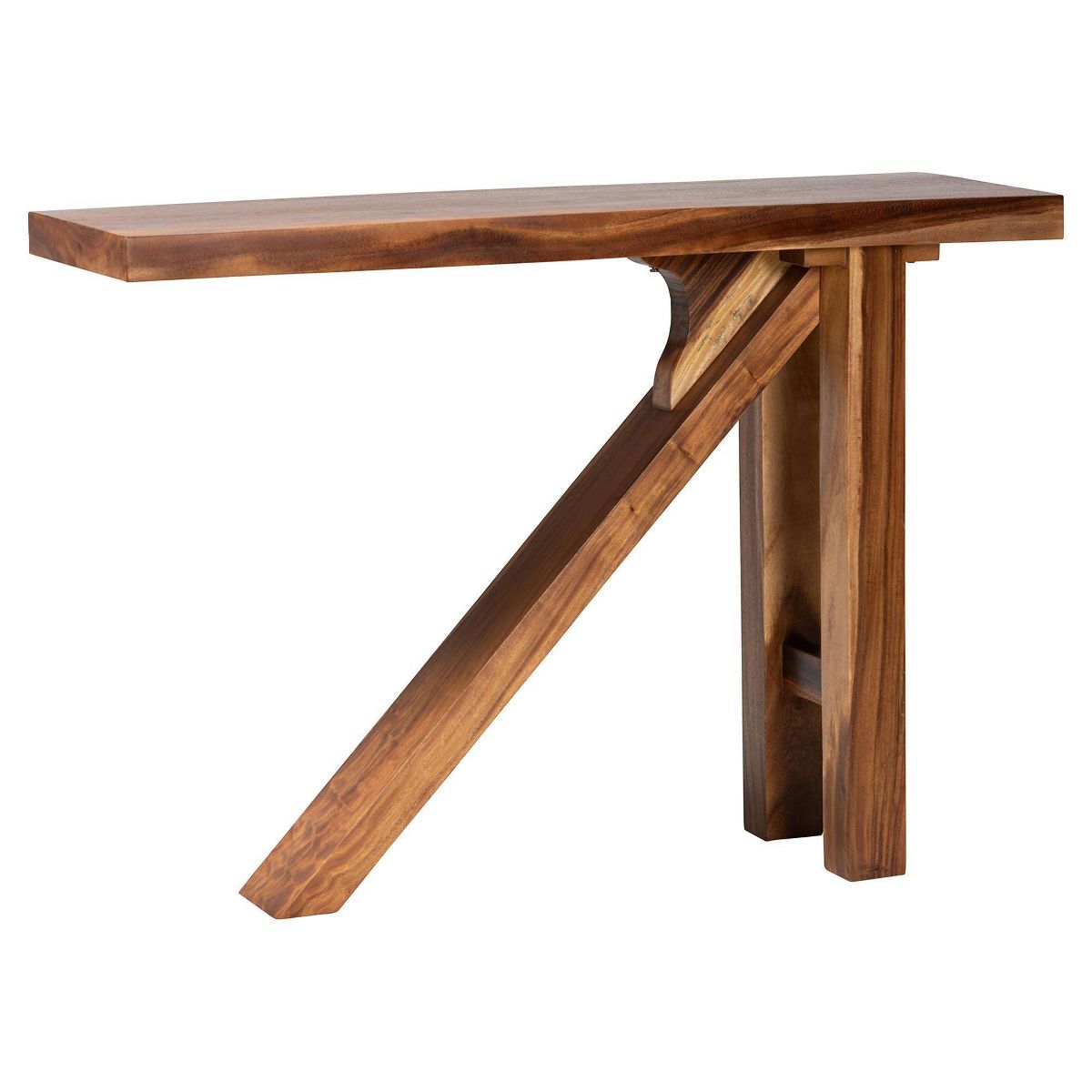 bali & pari Luli Suar Wood Bar Table Natural Brown
