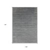 Silver And Blue Wool Striped Hand Woven Area Rug - 3 of 4