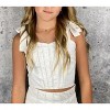 Girl Eyelet Tie Shoulder Top - If So - 2 of 2