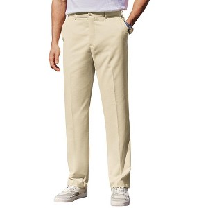COOFANDY Mens Dress Pants Expandable Waist Wrinkle Free Suit Pants Flat Front Casual Dress Slacks - 1 of 4