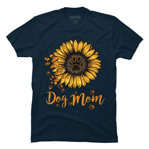 Men's Design By Humans Mother's Day Dog Mom Sunflower Paw By ...